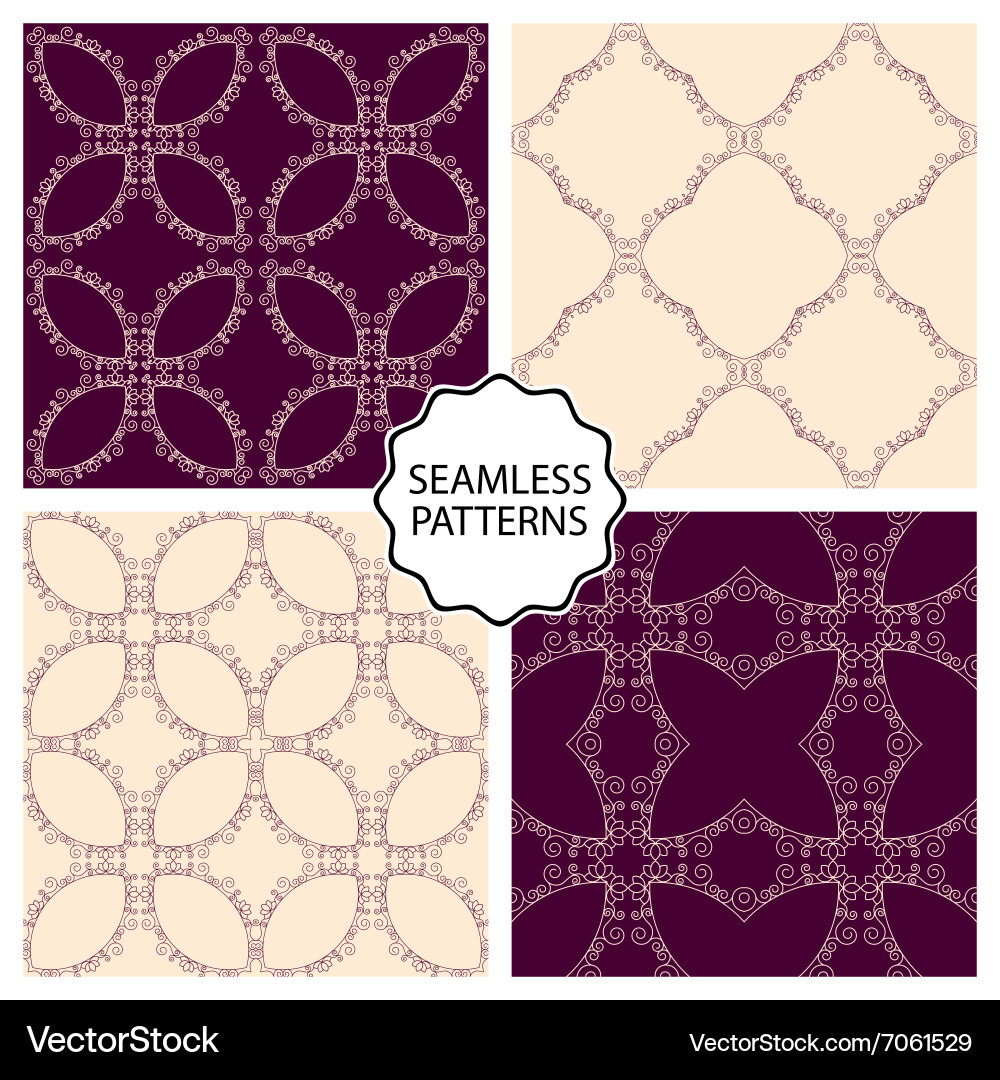 A set seamless patterns Vector Image