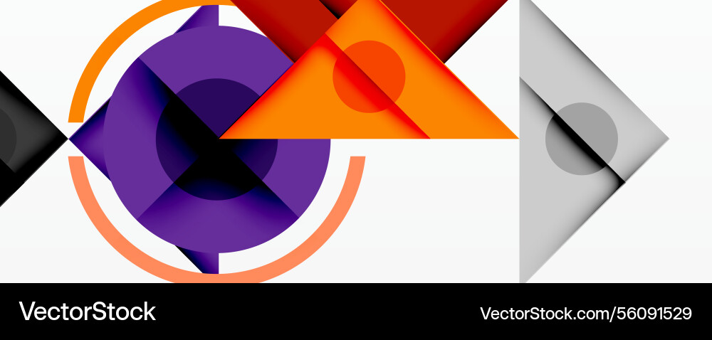 Abstract geometric composition with intersecting Abstract geometric composition with intersecting vector image