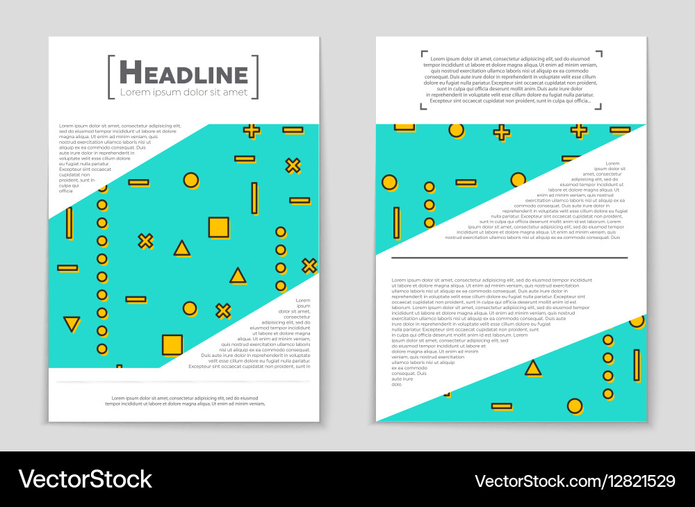 Abstract layout background set for art Vector Image