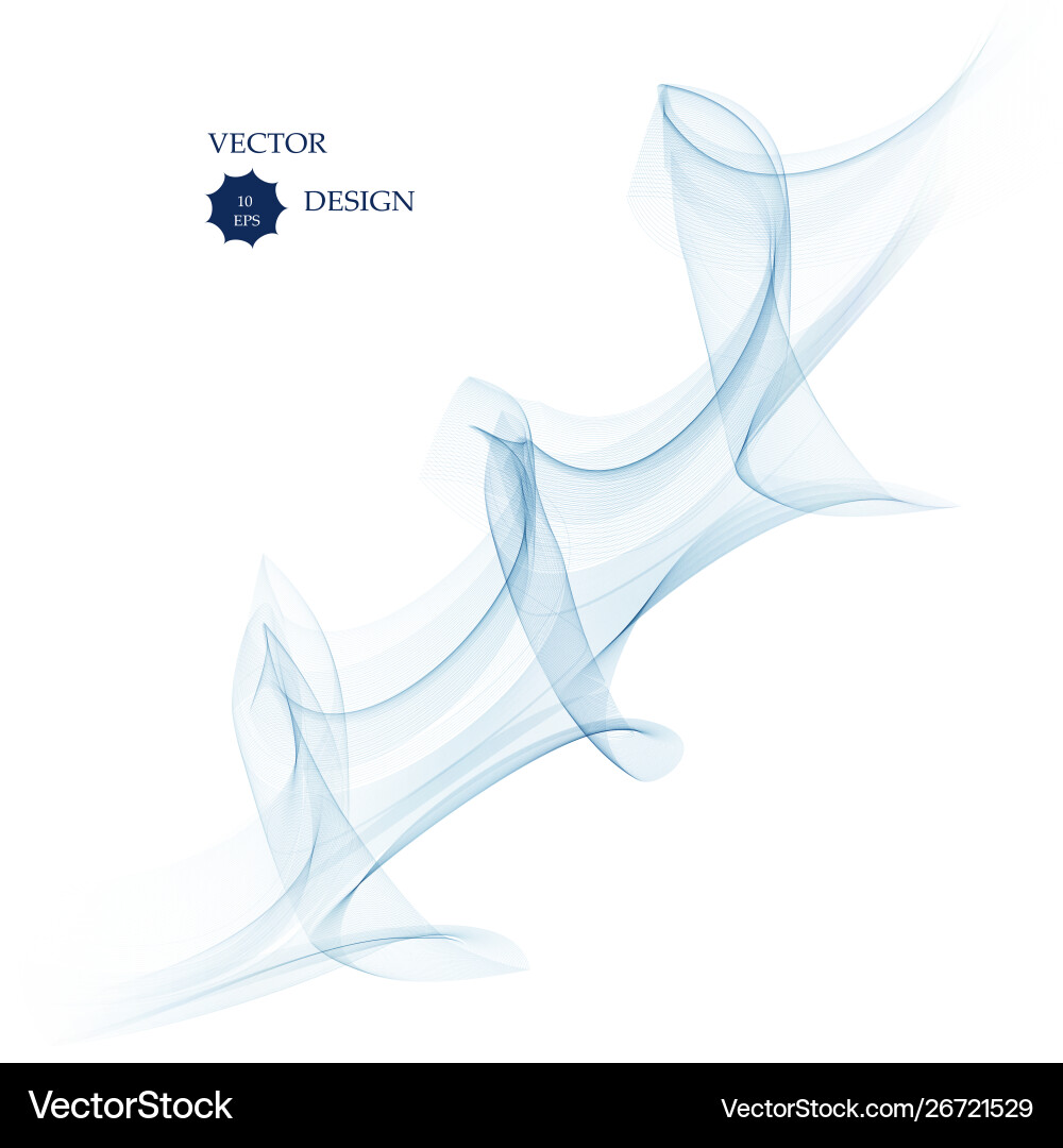 Abstract smooth color wave curve flow blue Abstract smooth color wave curve flow blue vector image