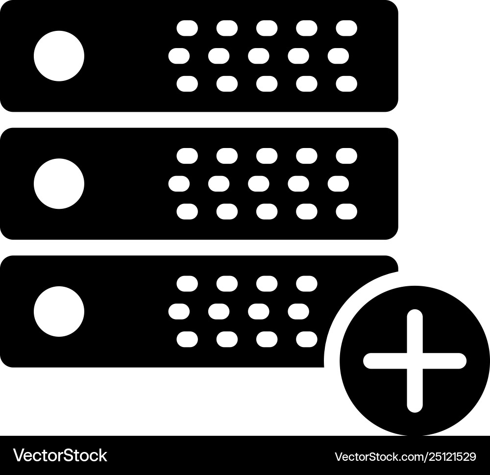 Add server Add server vector image