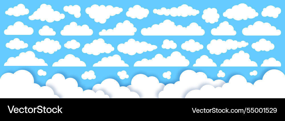 Cloud Pattern - Blue Sky Royalty Free Vector Image