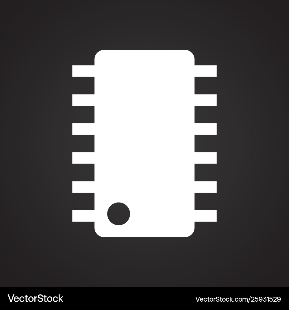 Computer chip related icon on background Computer chip related icon on background Vector Image