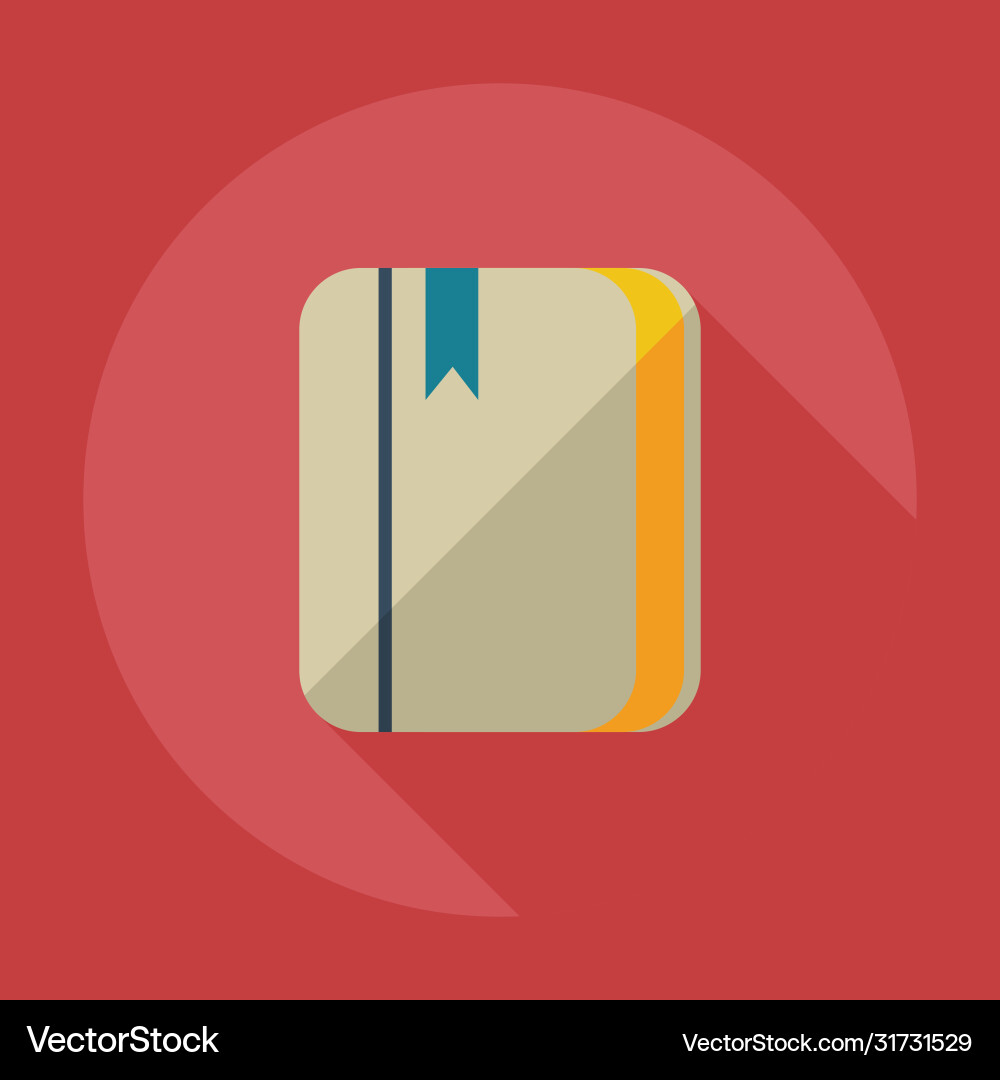 Flat modern design with shadow icon notebook vector image