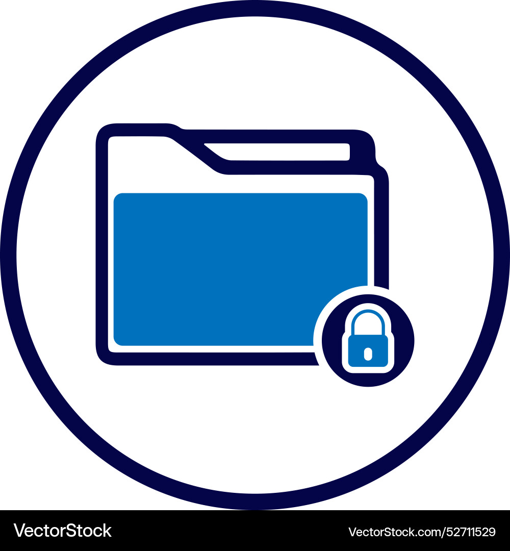 Folder access tick secure lock security Vector Image