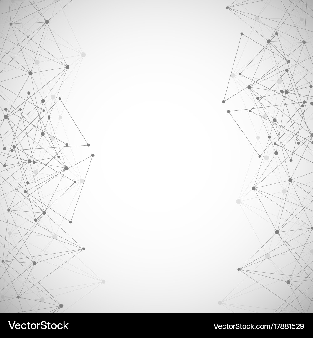 Geometric abstract background with connected line vector image