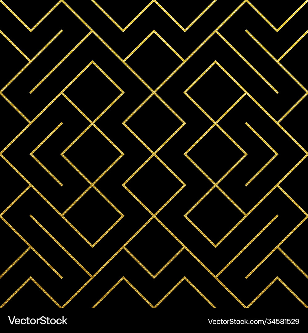 Golden geometric pattern background with abstract vector image