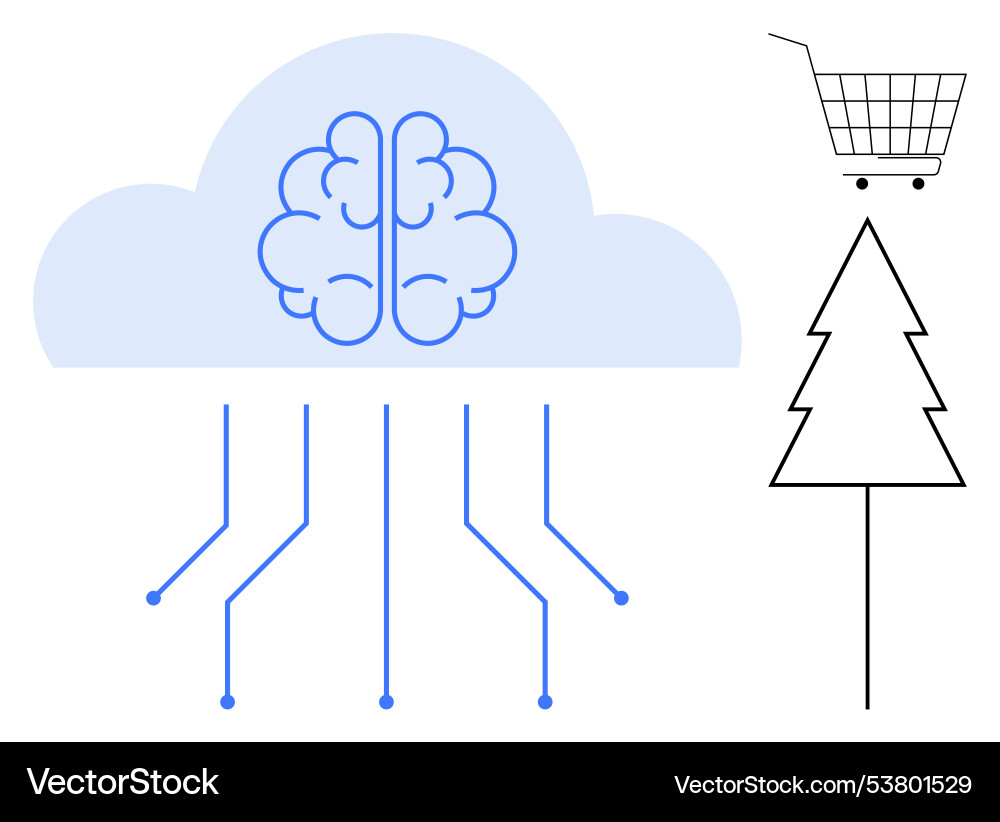 Integrating ai and cloud technology for smarter Integrating ai and cloud technology for smarter vector image