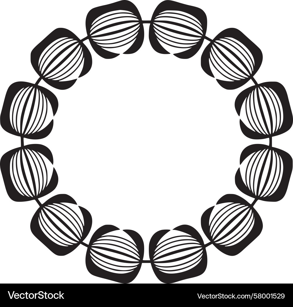 Leaf Circle Pattern Vector Image