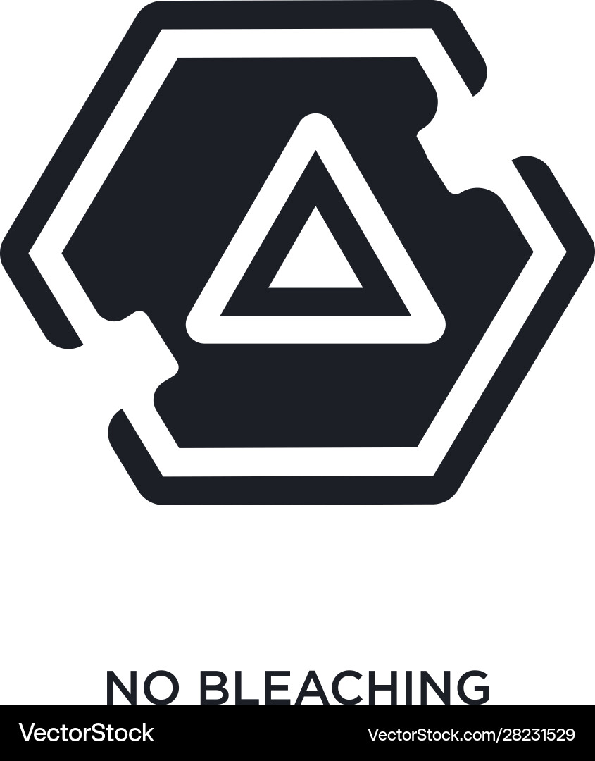 No bleaching isolated icon simple element from vector image