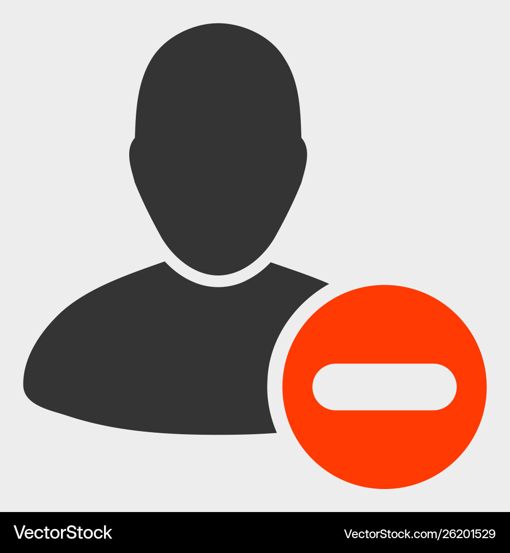Remove user icon Remove user icon Vector Image