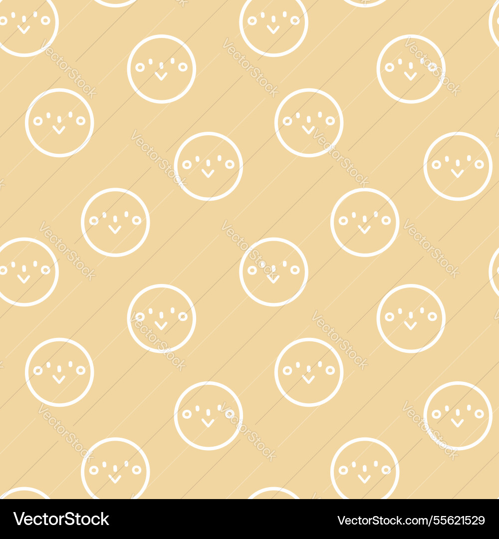 Seamless minimal smile line art repeat pattern Vector Image