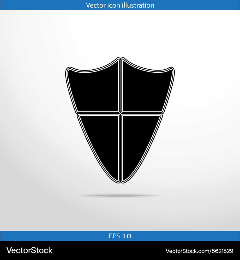 Shield web flat icon Vector Image