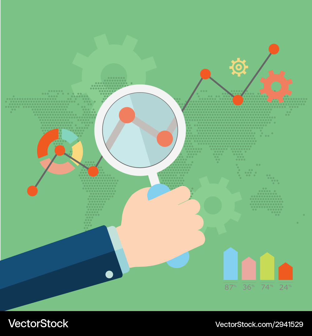 Web Analytics Data & Development vector image