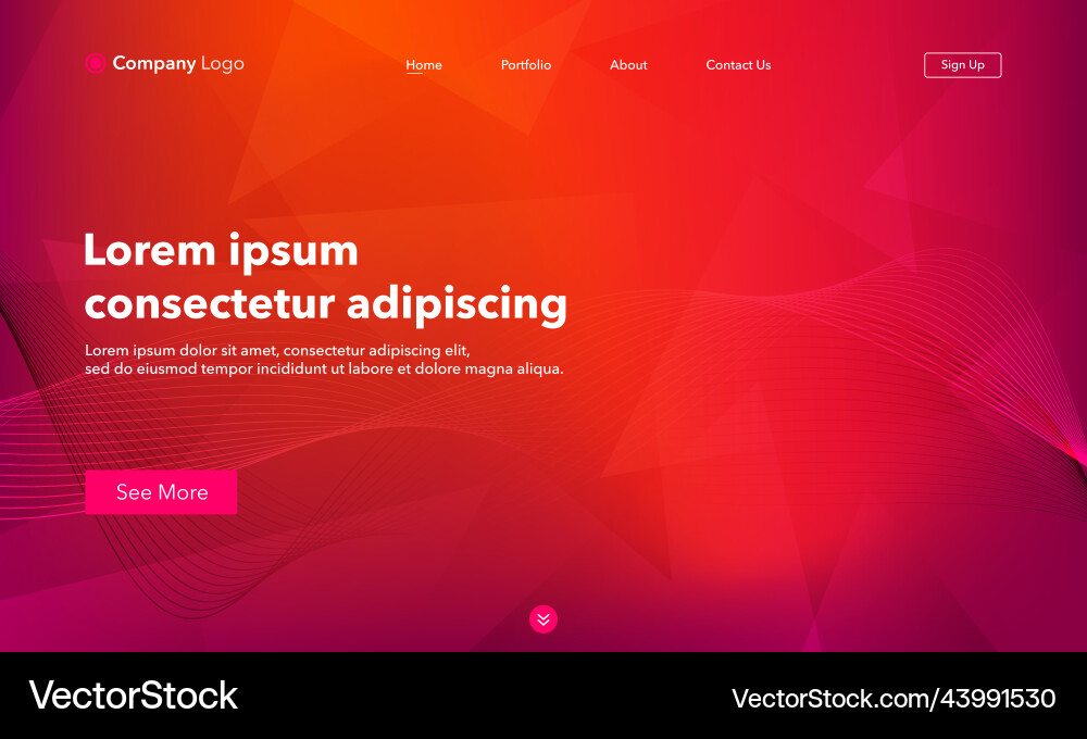 Abstract background website landing page template Abstract background website landing page template vector image
