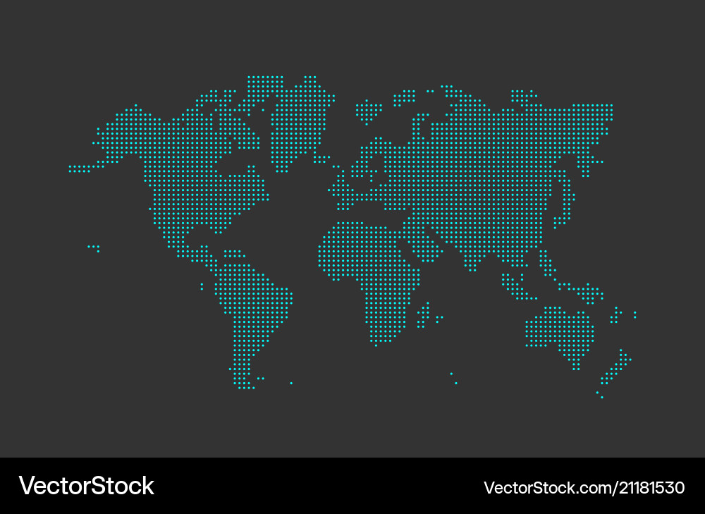 Abstract World Map with Dots vector image