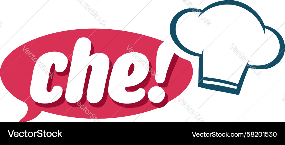 Chef speech bubble logo design generative ai vector image