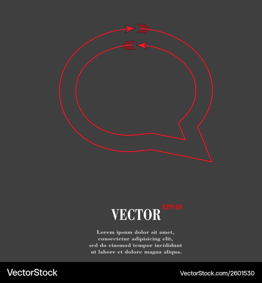 Cloud thoughts flat modern web button and space vector image