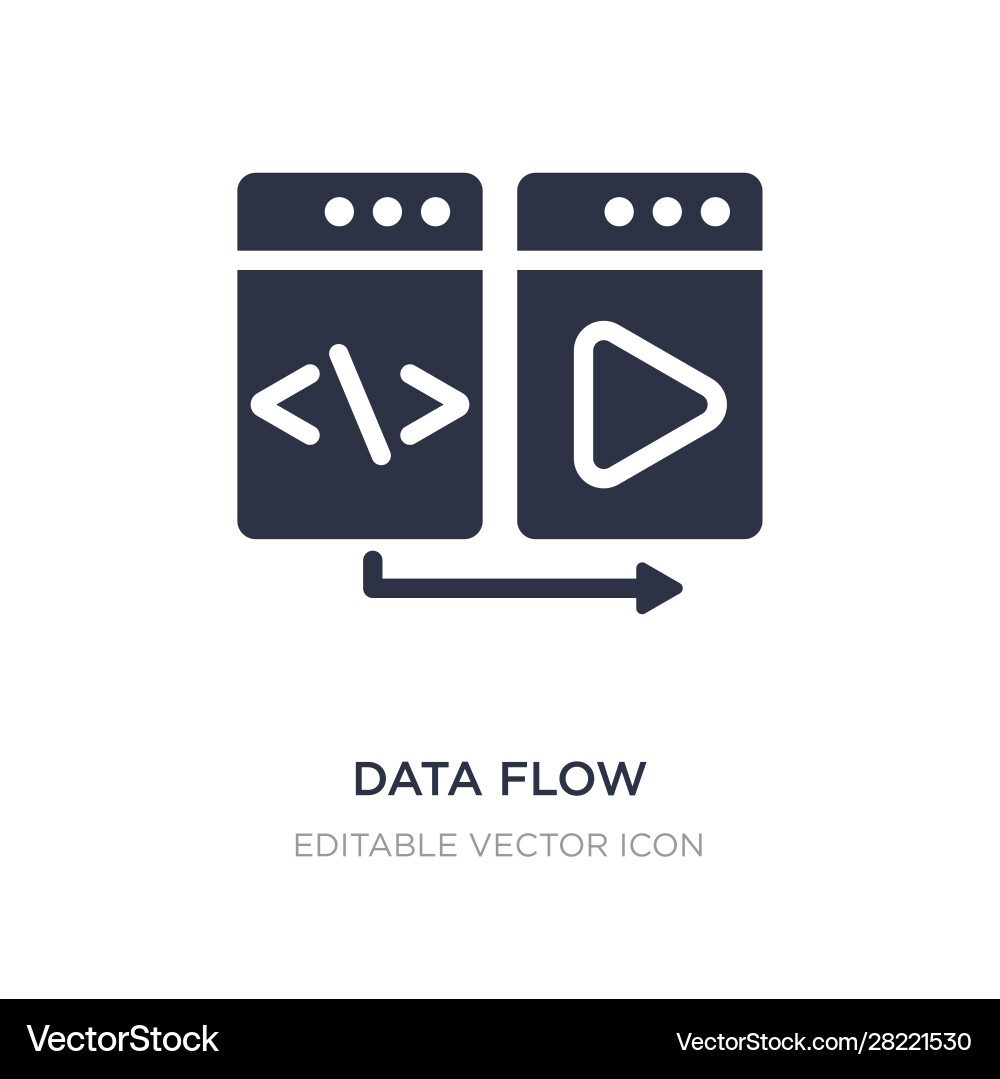 Data flow icon on white background simple element Data flow icon on white background simple element vector image