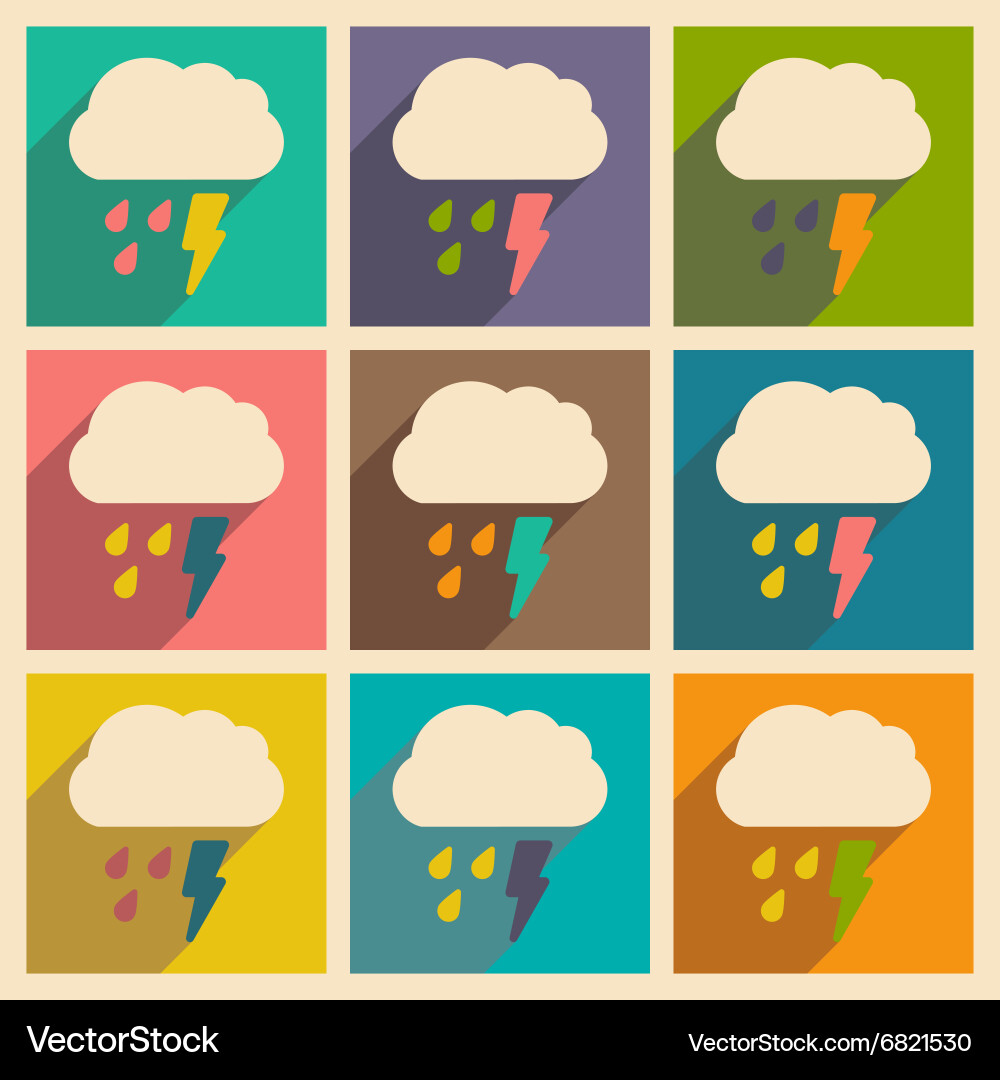 Flat with shadow concept and mobile application vector image