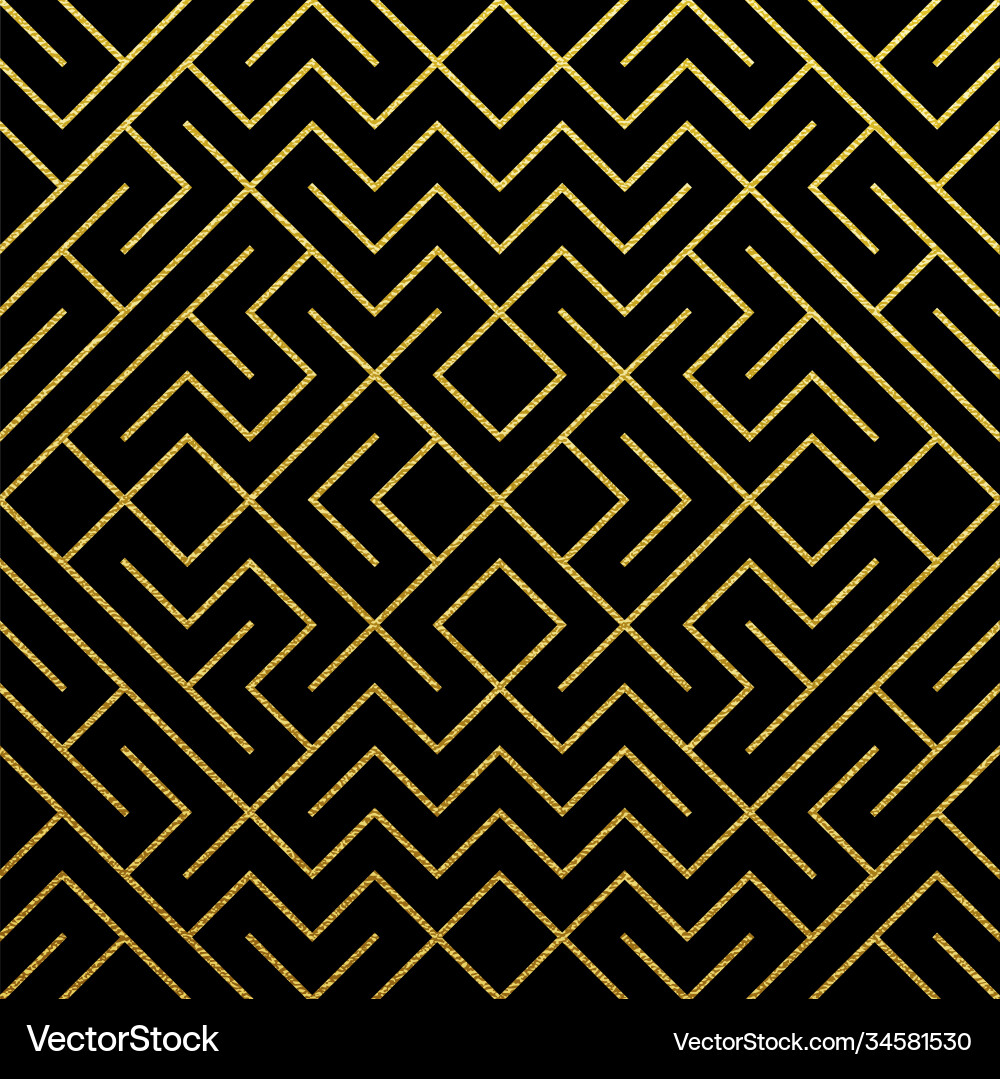 Golden abstract geometric pattern background Vector Image