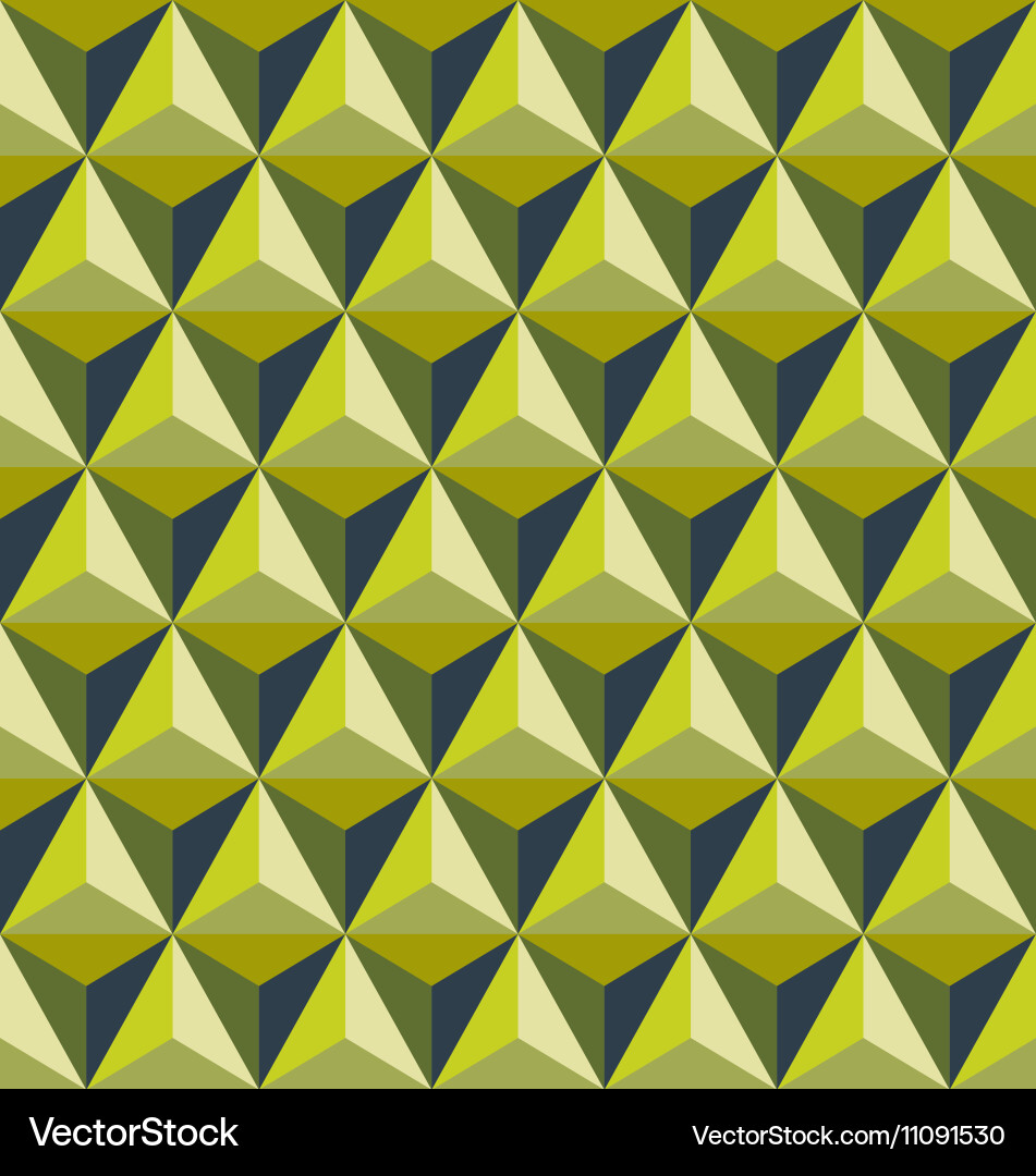 Green Triangular Mosaic Pattern vector image