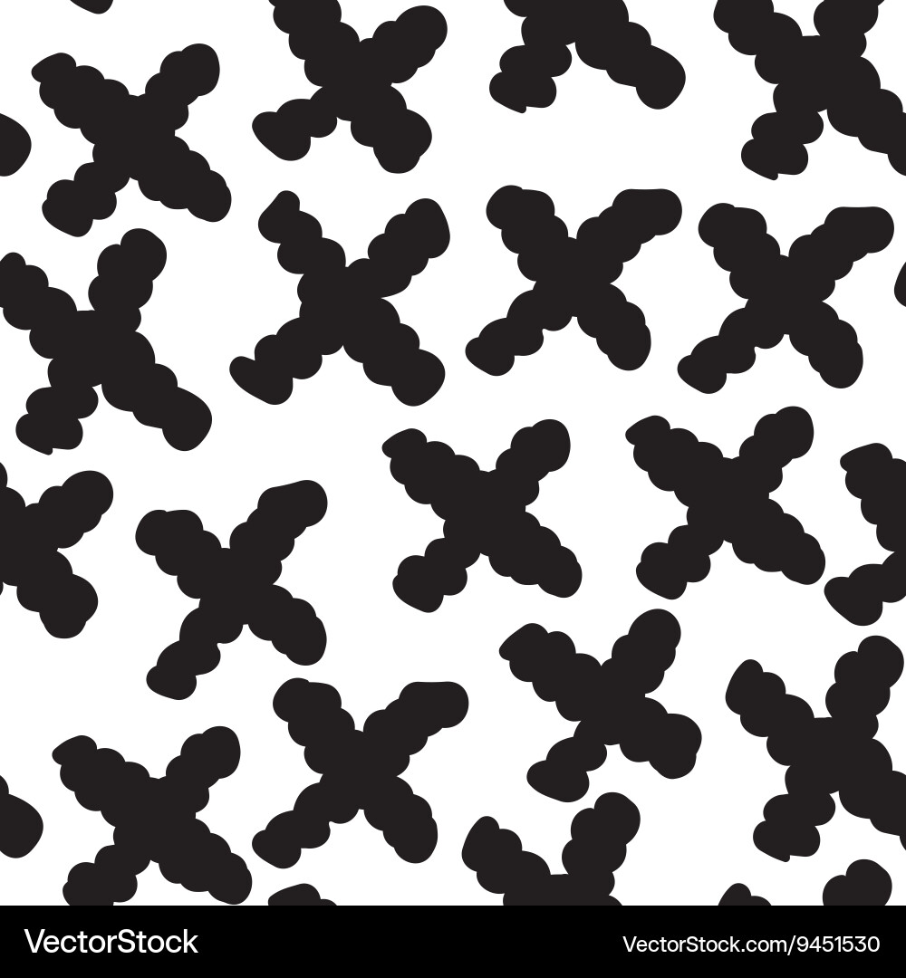 Hand-painted seamless pattern with cross Vector Image