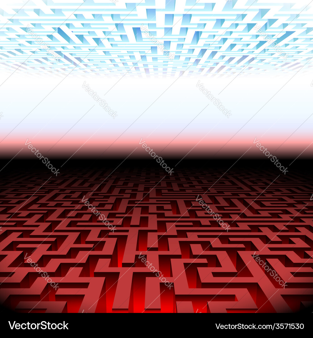 Himmel und Hölle Labyrinth Lizenzfreies Vektorbild