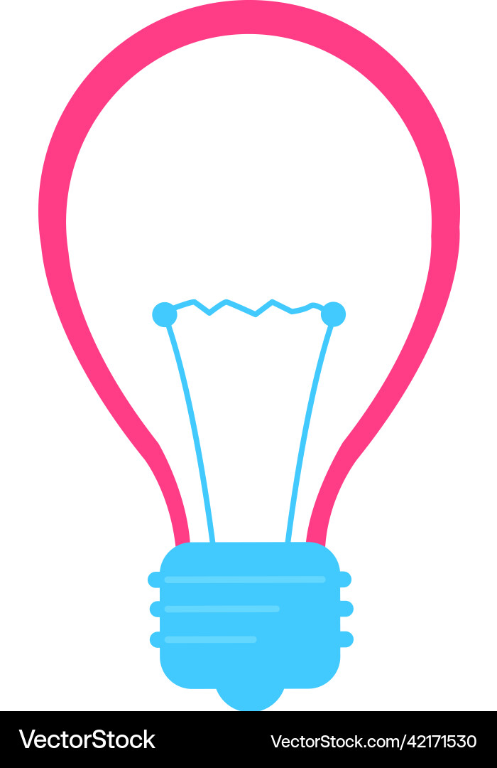 Light bulb semi flat color object Light bulb semi flat color object vector image