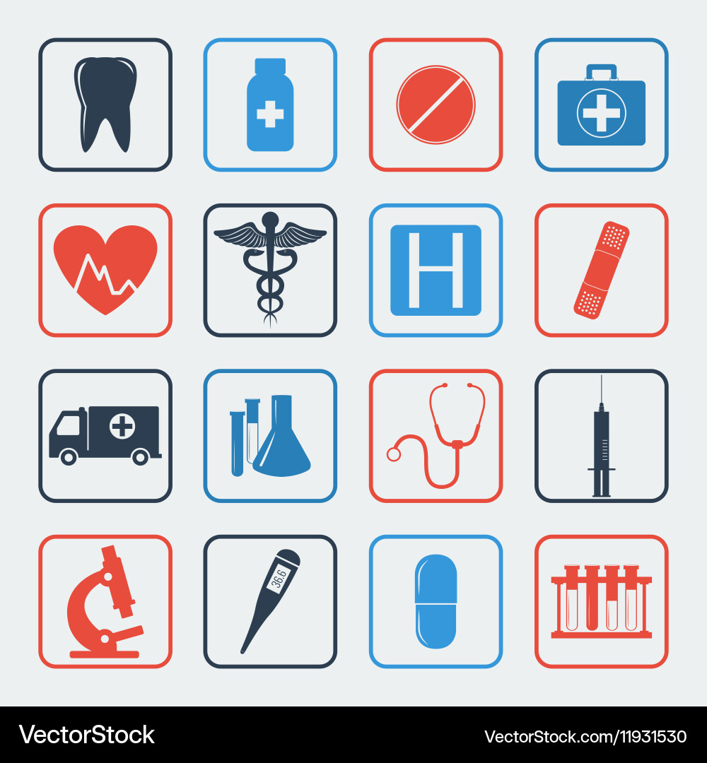 Medizinisches Icon Set - Healthcare vektorbild