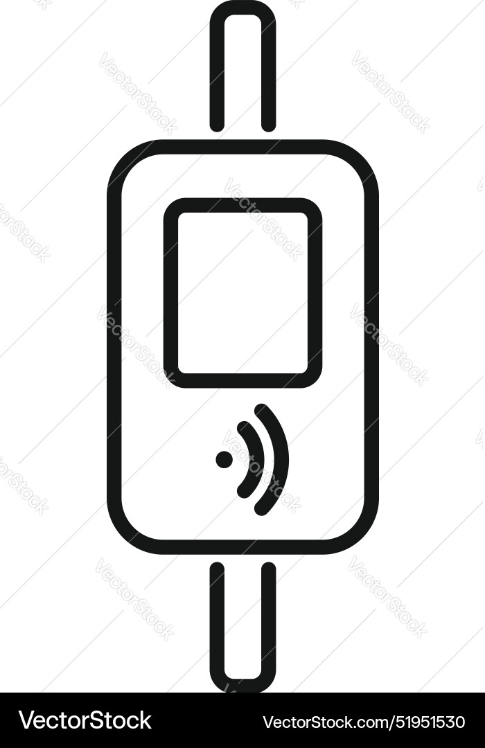 Parking meter showing payment confirmation with Vector Image