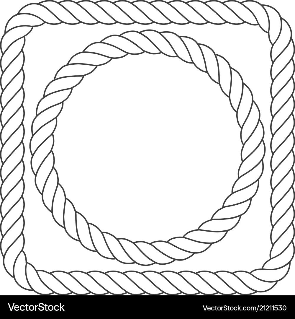 Rope Border Frame vector image