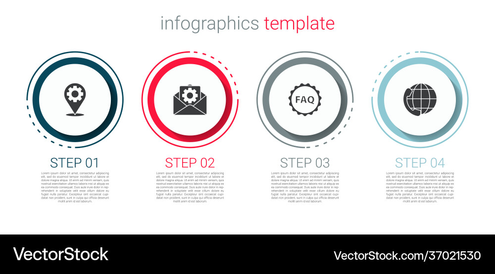 Set location with gear envelope setting label Set location with gear envelope setting label vector image
