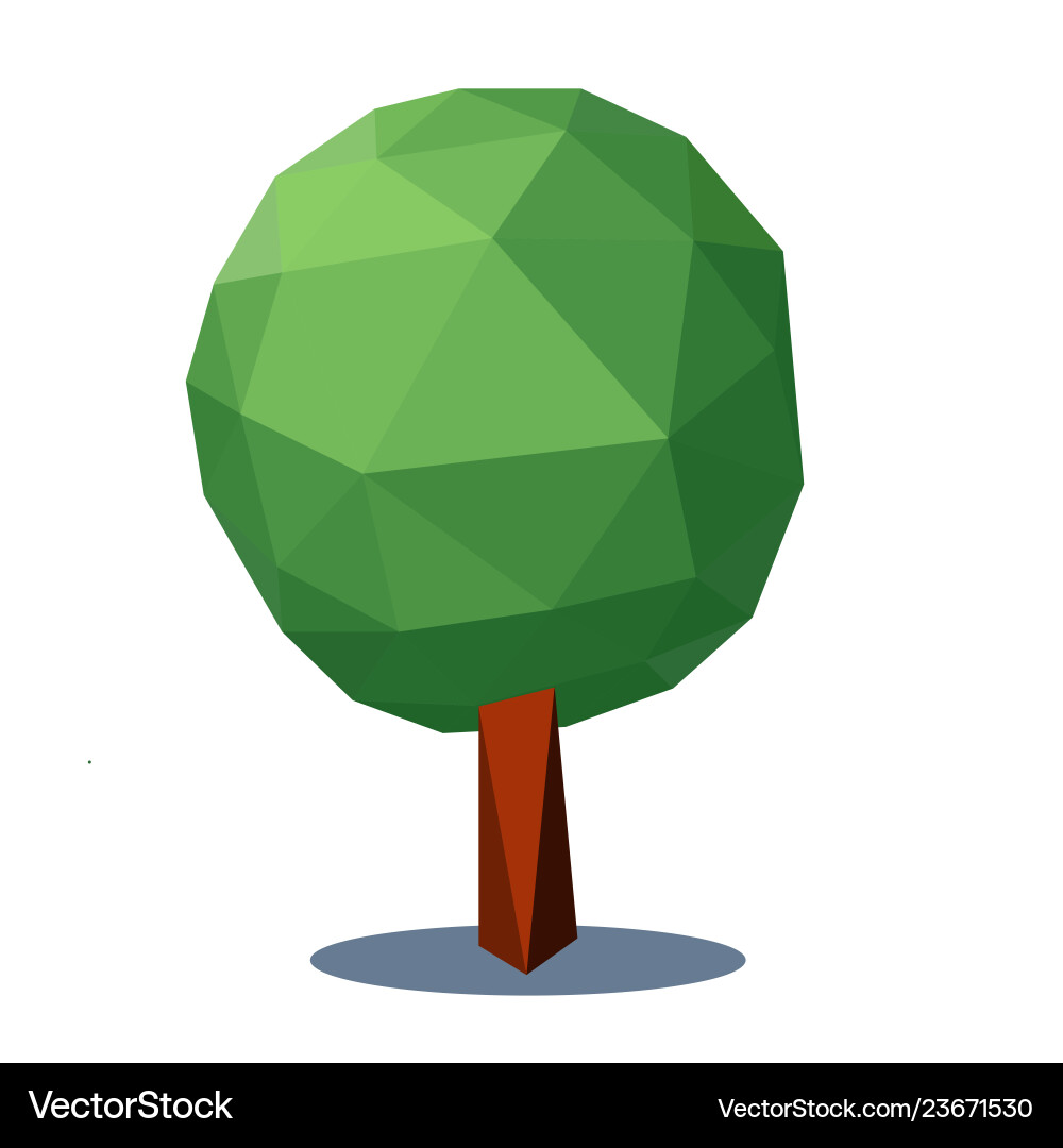 Tree low poly style design element Tree low poly style design element vector image