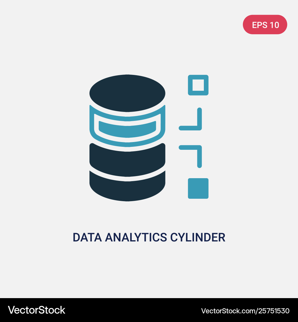 Two color data analytics cylinder icon from user Vector Image