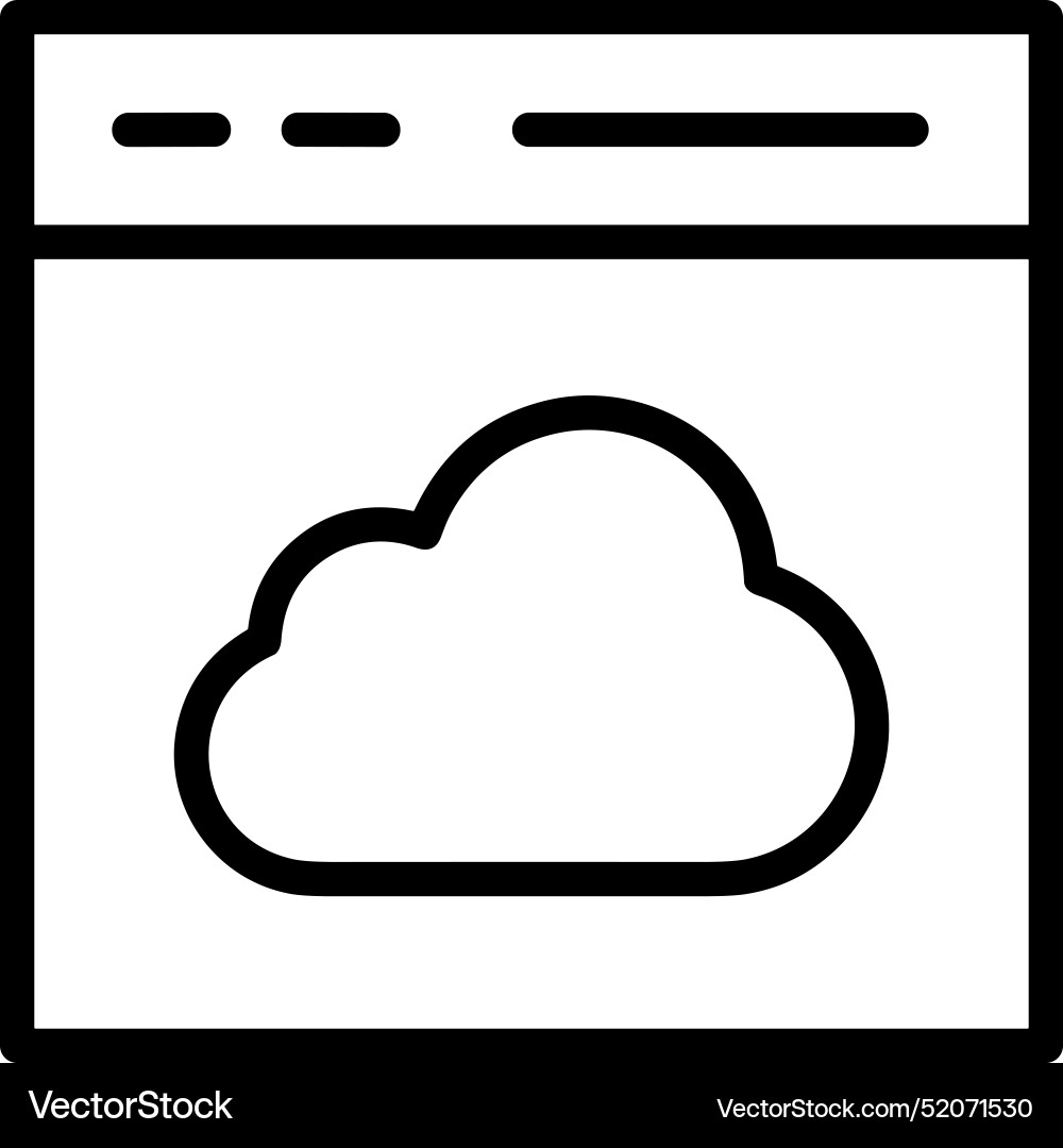 Upload outline icon symbol image Vector Image