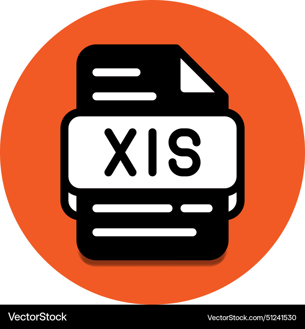 Xls file type database icon document files Xls file type database icon document files vector image