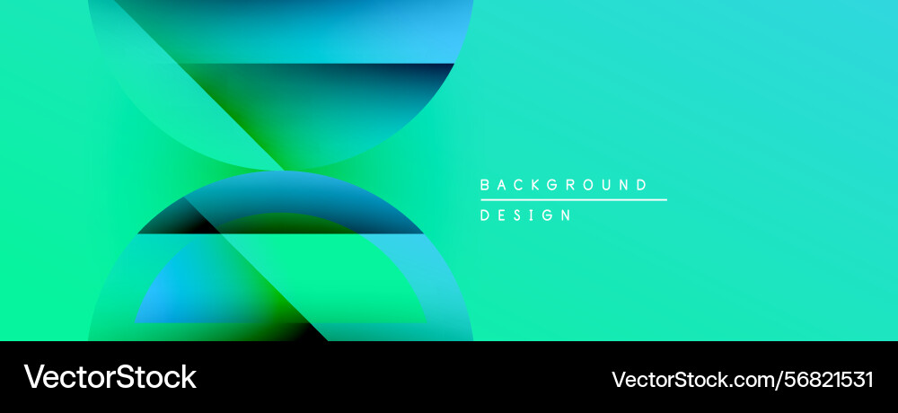 Abstract turquoise design features overlapping Abstract turquoise design features overlapping vector image