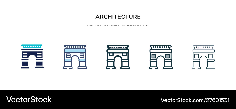 Architecture icon in different style two colored Architecture icon in different style two colored Vector Image
