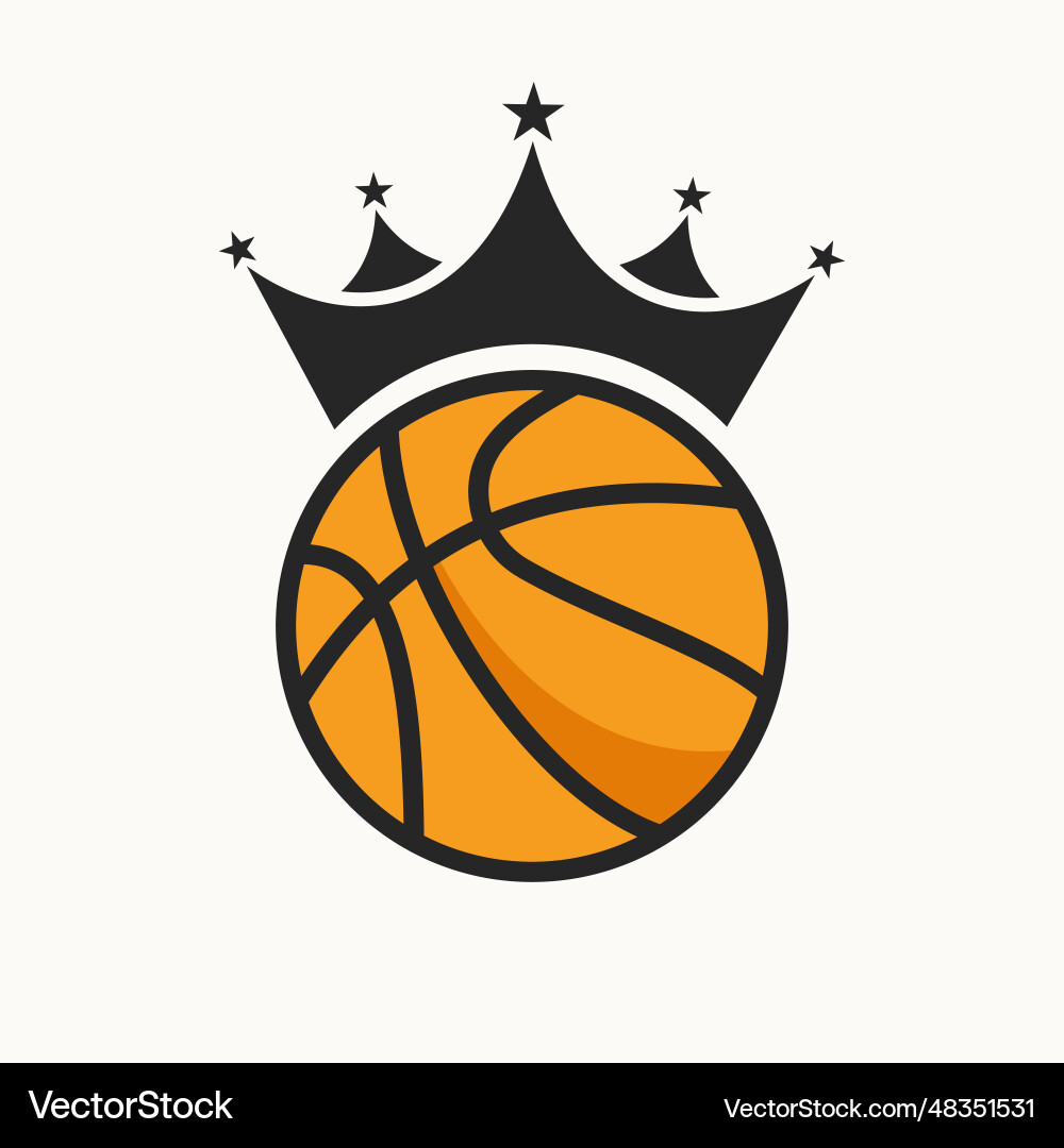 Basketball logo design concept with crown icon – Royalty-Free Vector |  VectorStock, image size:1000x1080