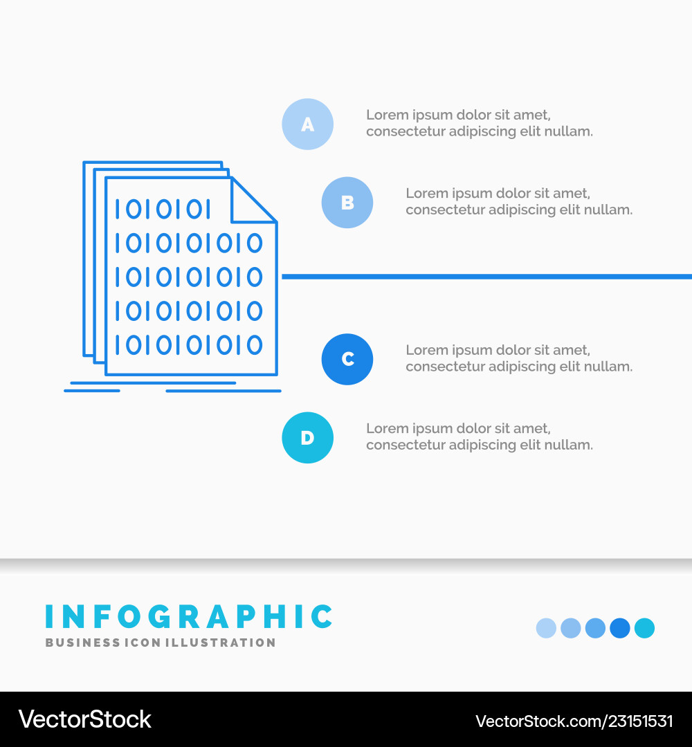 Binary Code Data Infographics vector image