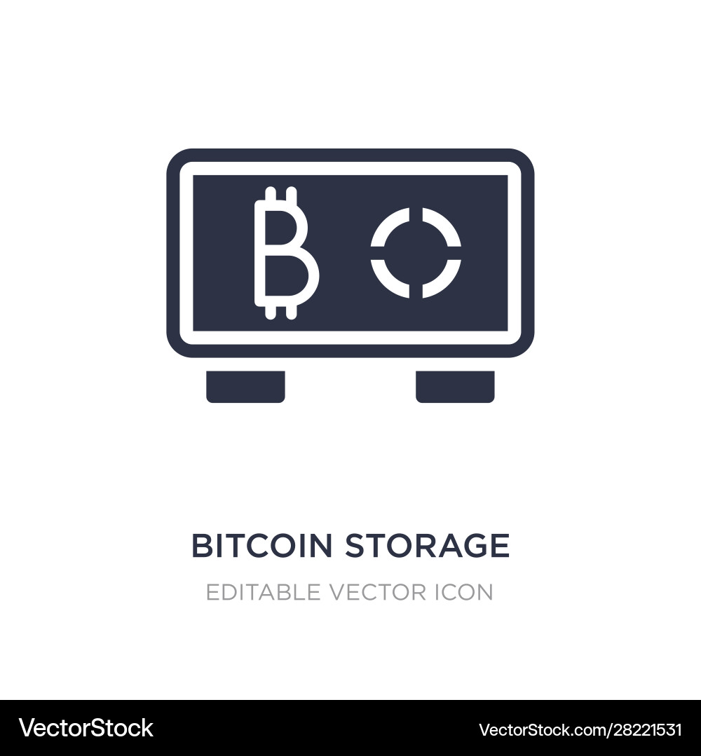 Bitcoin storage icon on white background simple Bitcoin storage icon on white background simple vector image