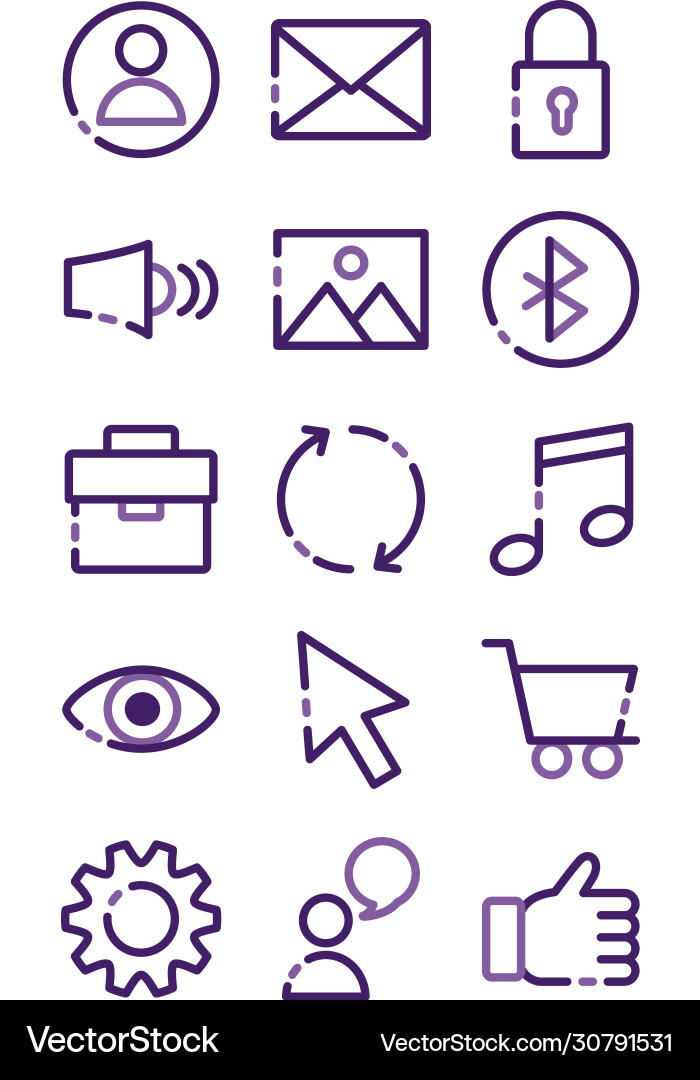 Bundle user interface set icons Bundle user interface set icons Vector Image