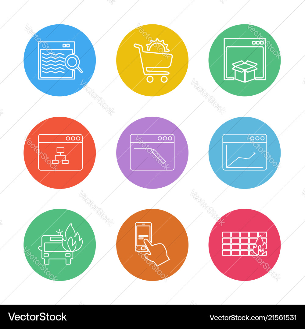 Cart dropbox windows ui layout web user vector image
