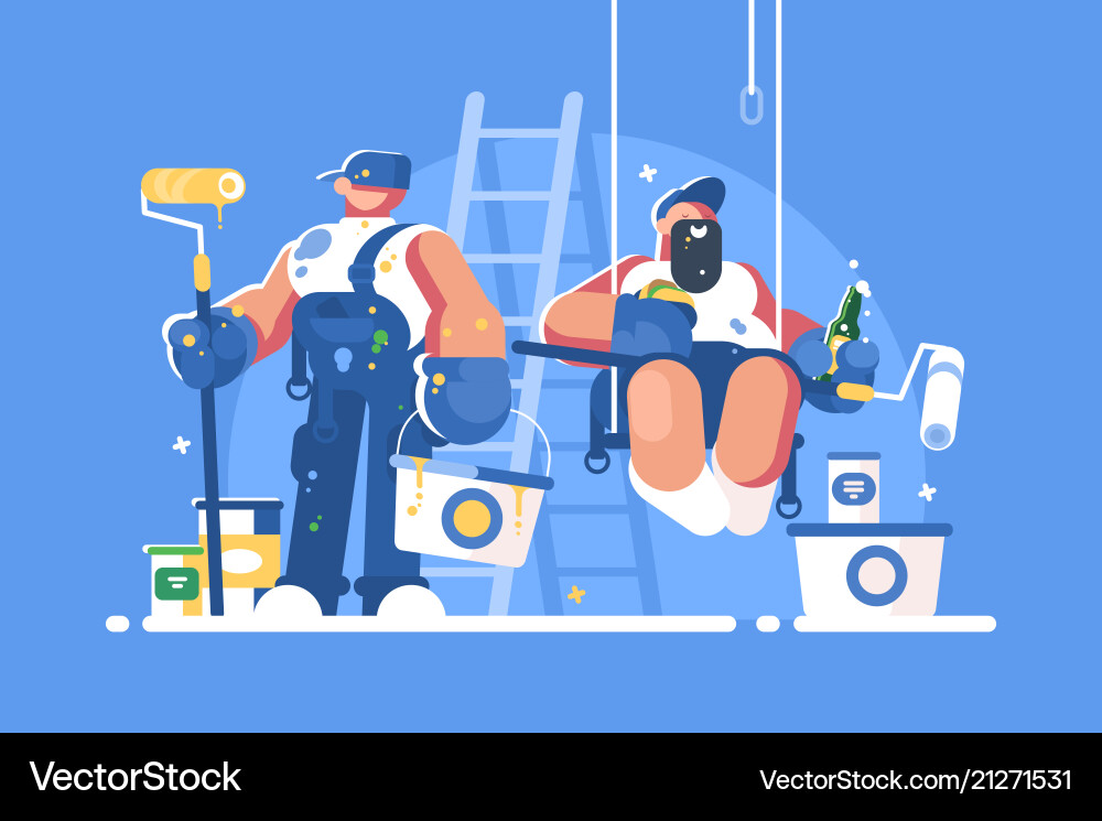 Construction Crew Lunch Break Vector Image