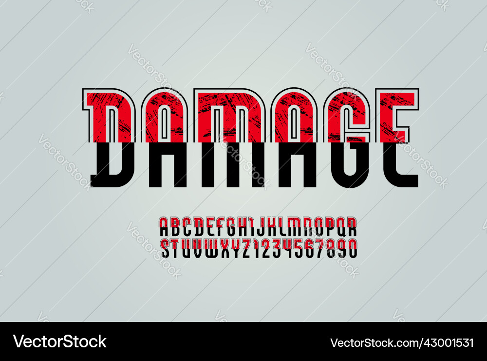 Constructive font modern alphabet Vector Image