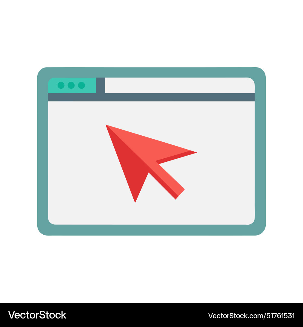 Cursor interface icon isolated flat Cursor interface icon isolated flat vector image