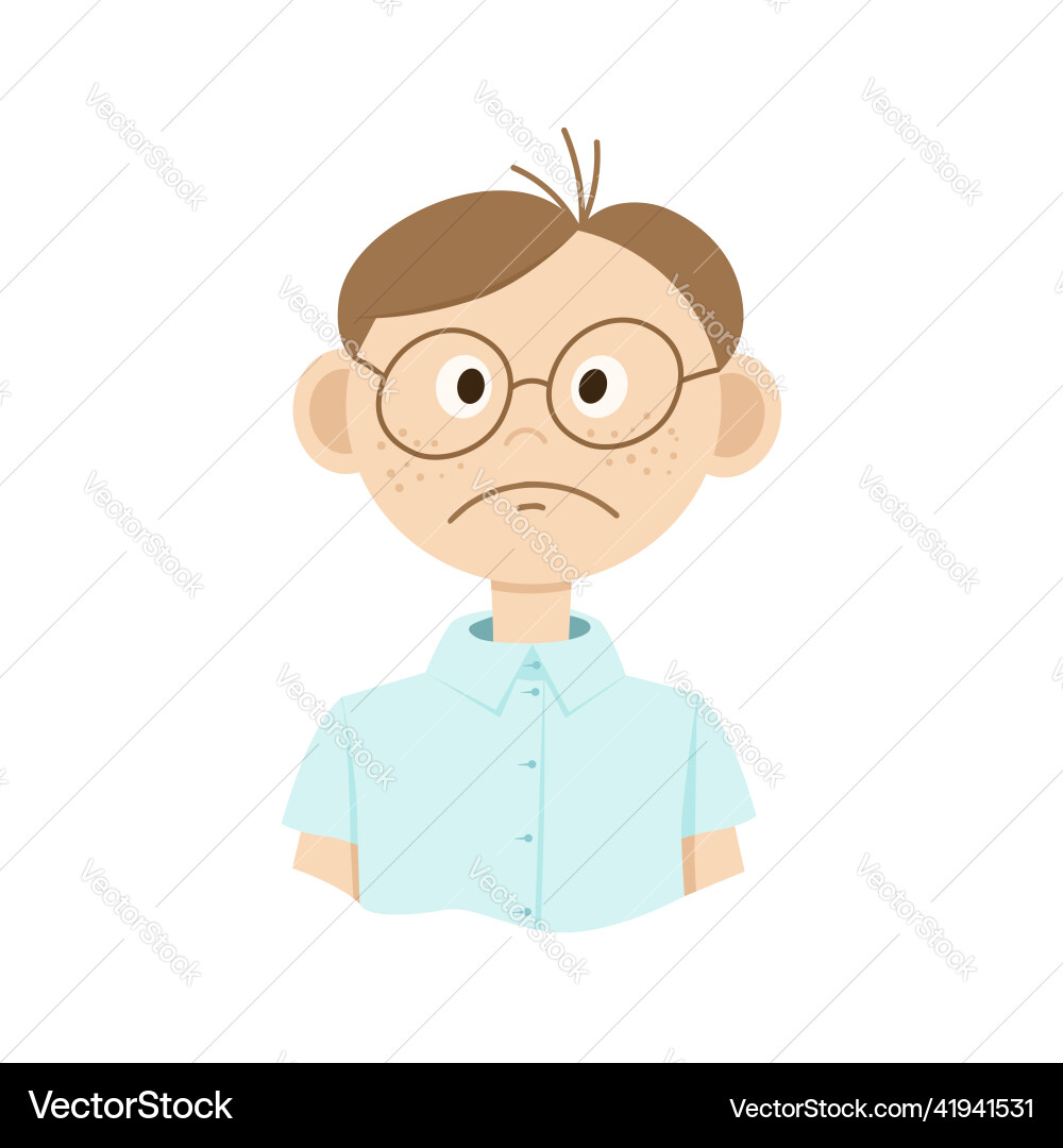 Drawing of a cartoon man with glasses doodle Drawing of a cartoon man with glasses doodle vector image