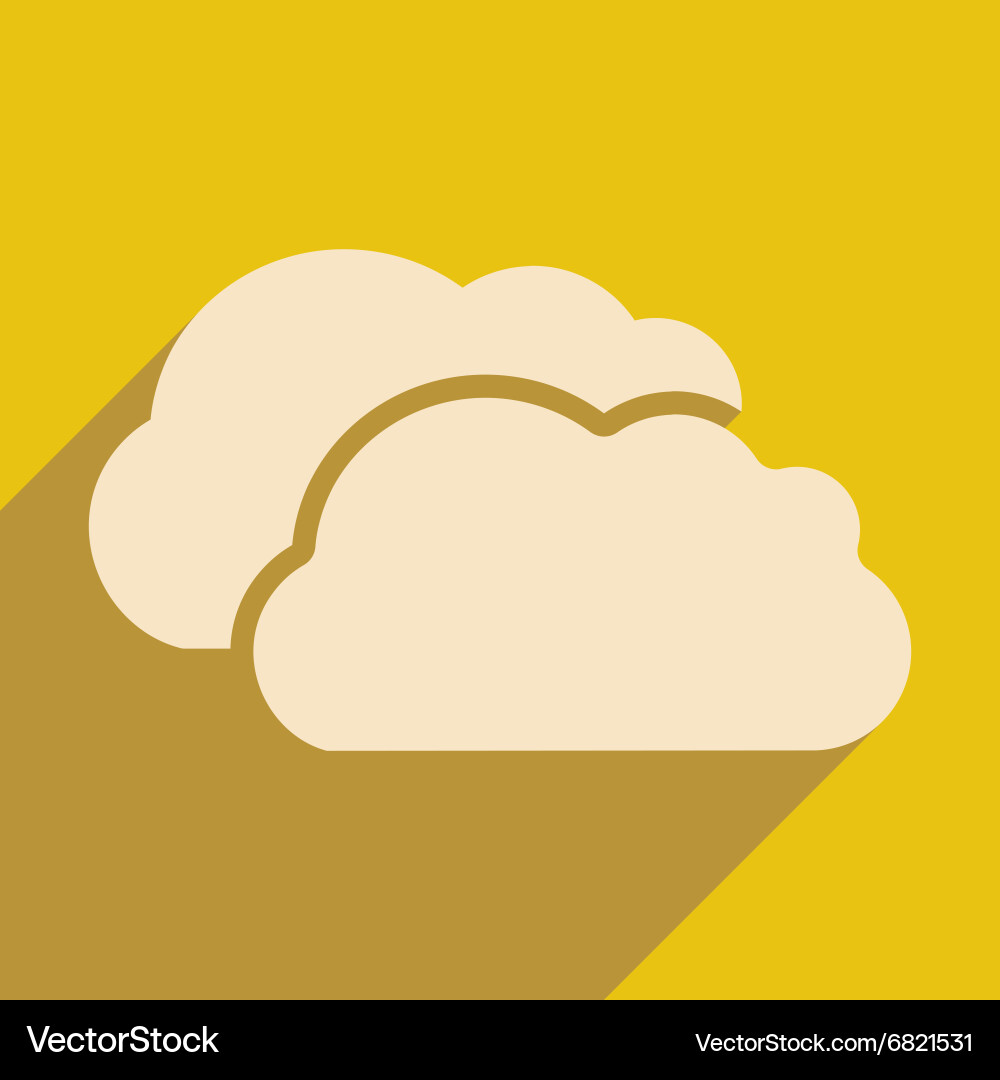 Flat with shadow icon and mobile application vector image