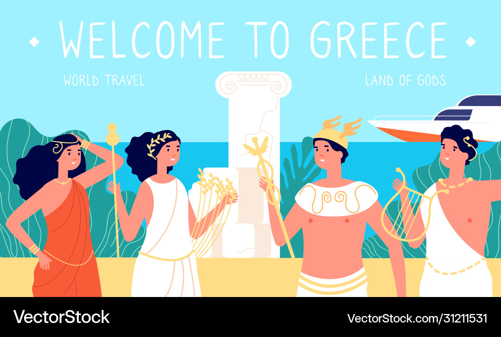 Griechenland Reisen antike Plätze antike griechischen Griechenland Reisen antike Plätze antike griechischen vektorbild